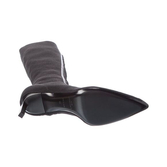 Givenchy Lace-Up Leather-Trim Knee-High Boot, Black - Picture 4 of 5